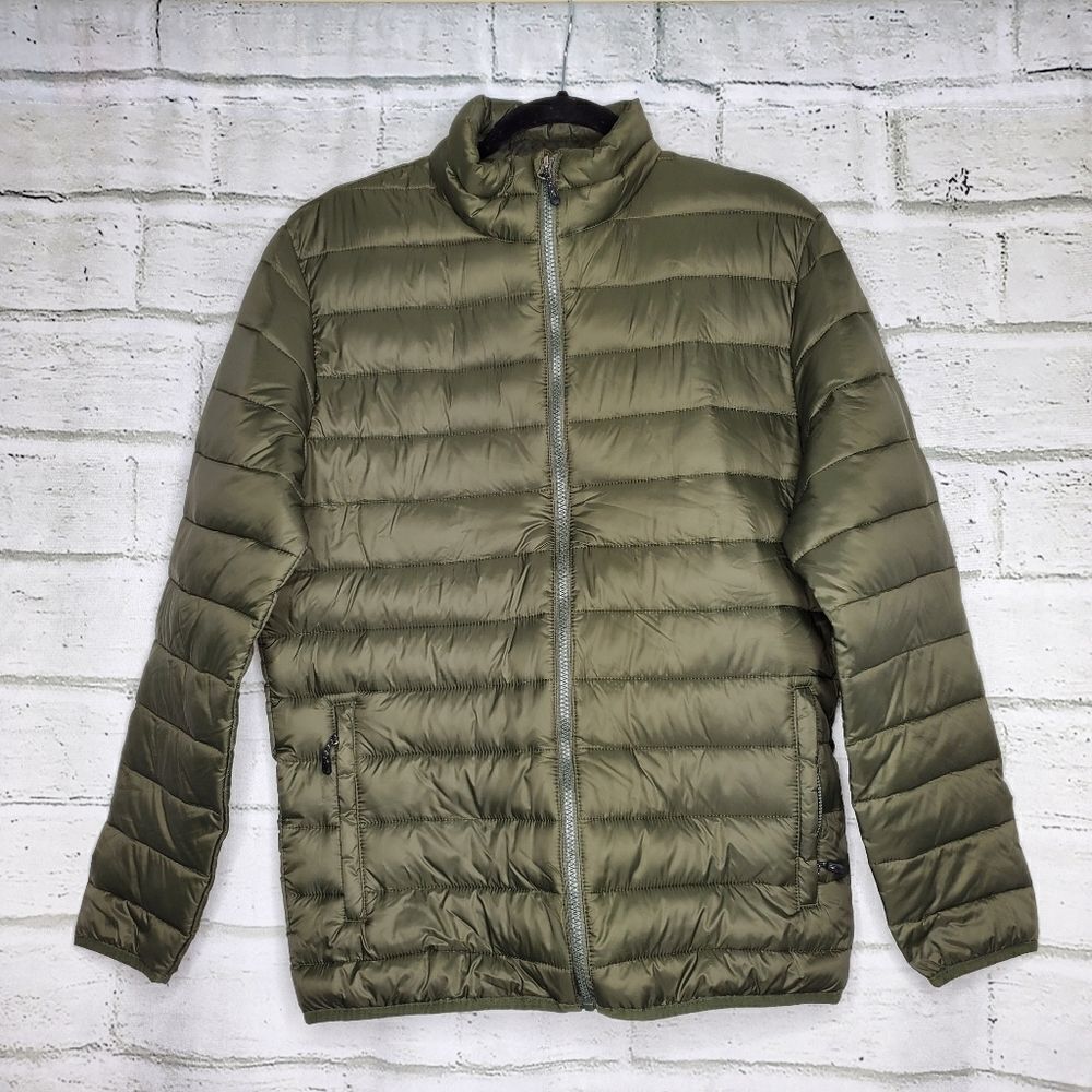 Swiss Tech long sleeve puffer jacket foldable